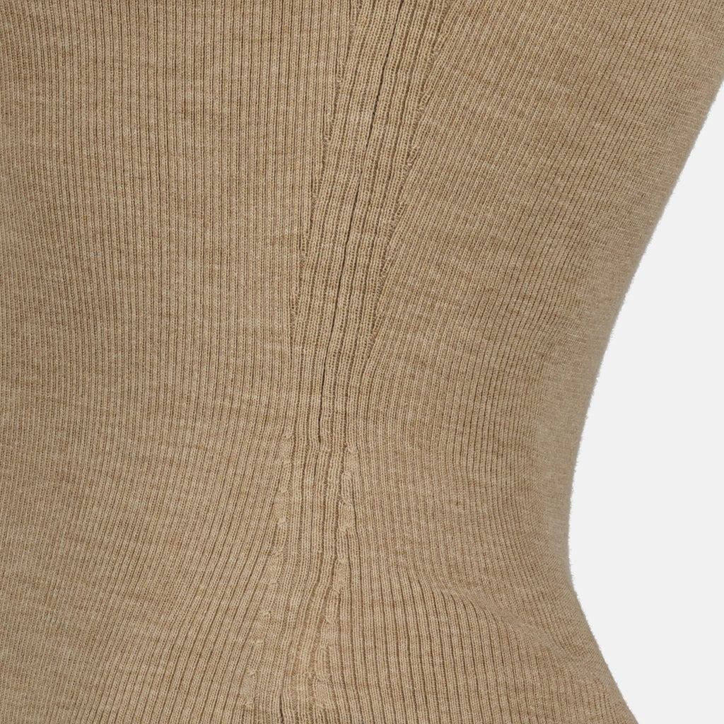 マックスマーラの女性用ブラウンウールトップの画像 - 2026年春夏シーズン - ディテールビュー2