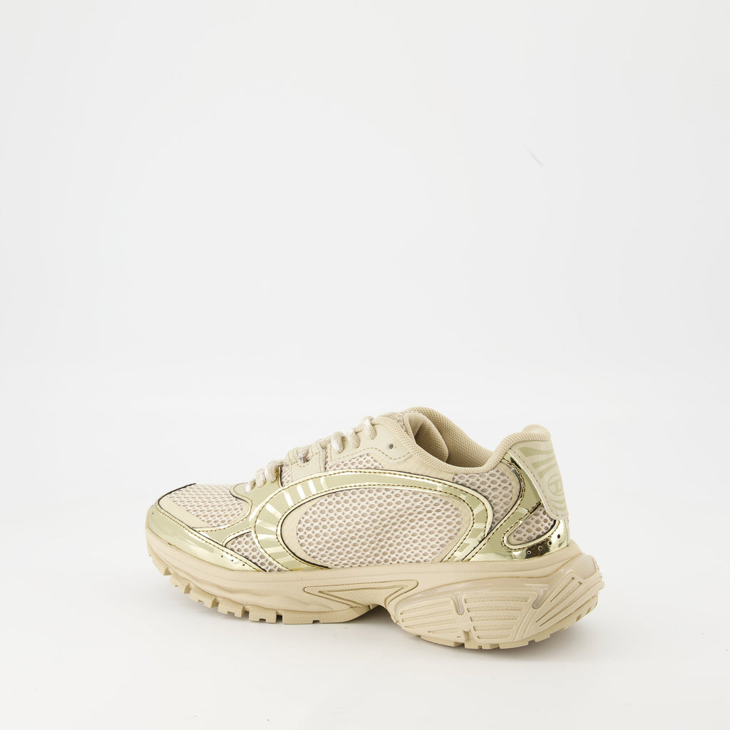 Diesel sneakers, breathable mesh footwear, modern sneaker design, S-Pro-V-Dense Low, beige casual shoes