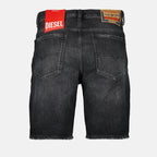 denim shorts, black shorts, casual wear, D-Fin shorts, cotton elastane shorts