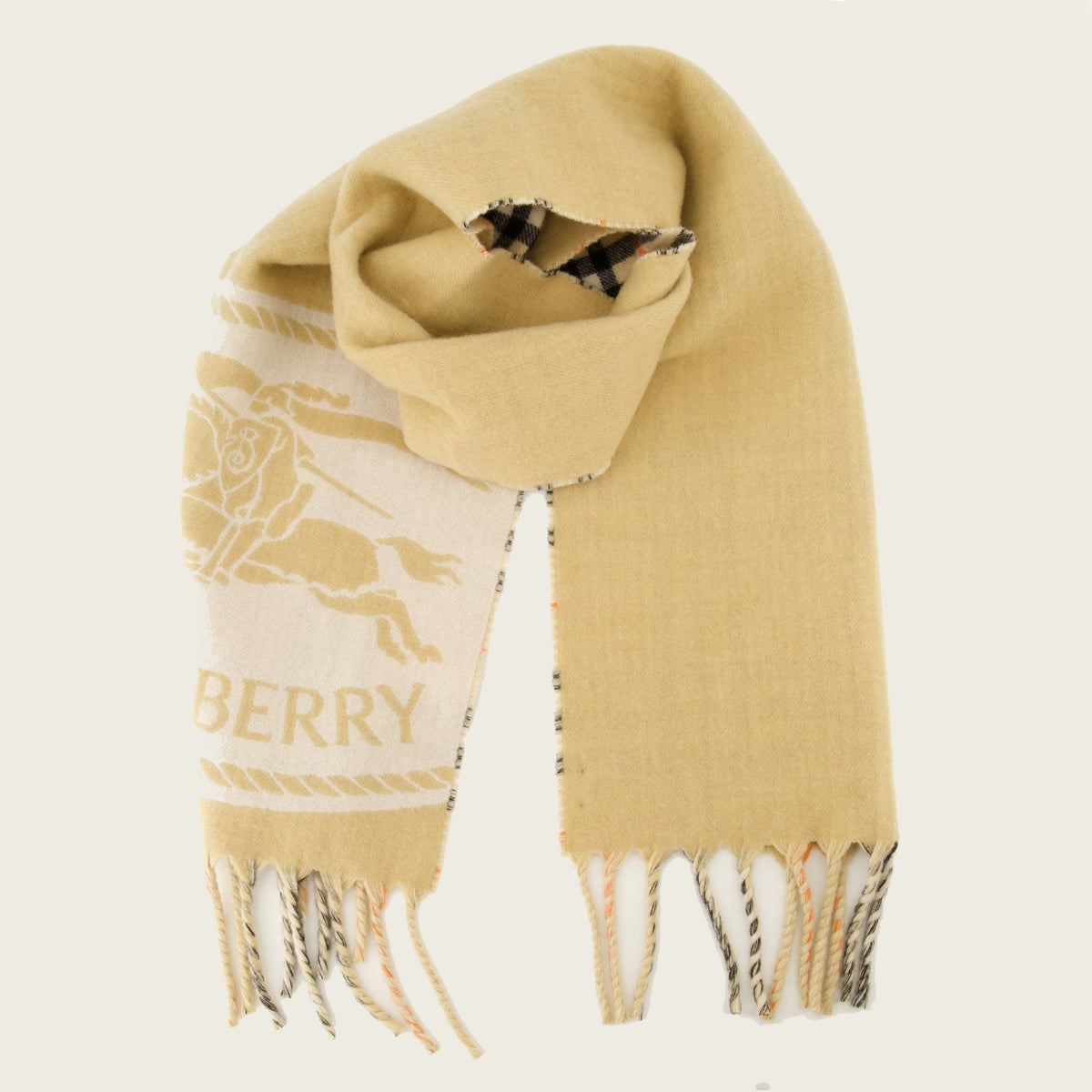 Sciarpa reversibile in cashmere a quadri