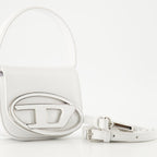 Diesel 1DR XS Mini Bag, White Leather Bag, Mini Handbag, Designer White Bag, Luxury Mini Bag