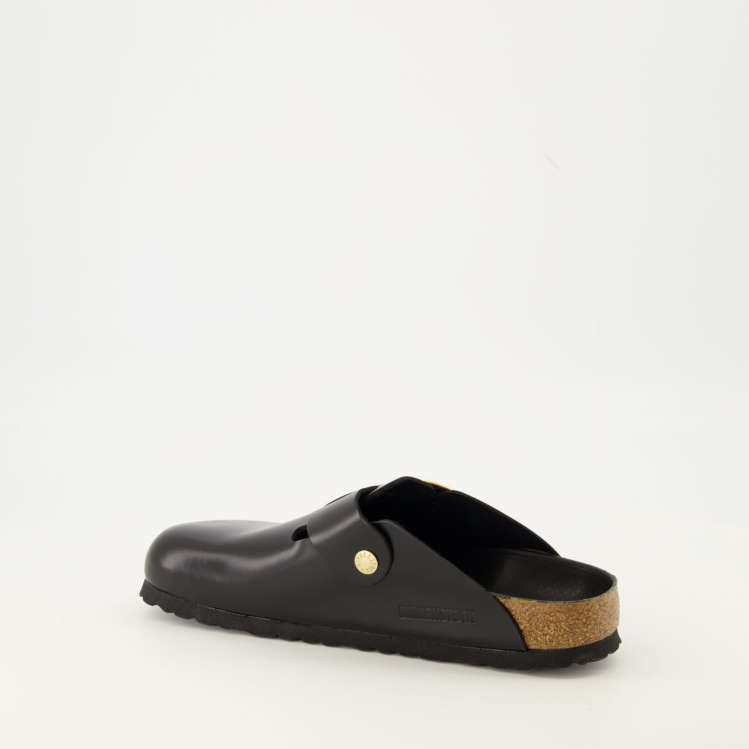 Birkenstock mules, black leather mules, Boston Big Buckle, comfortable footwear, adjustable mules