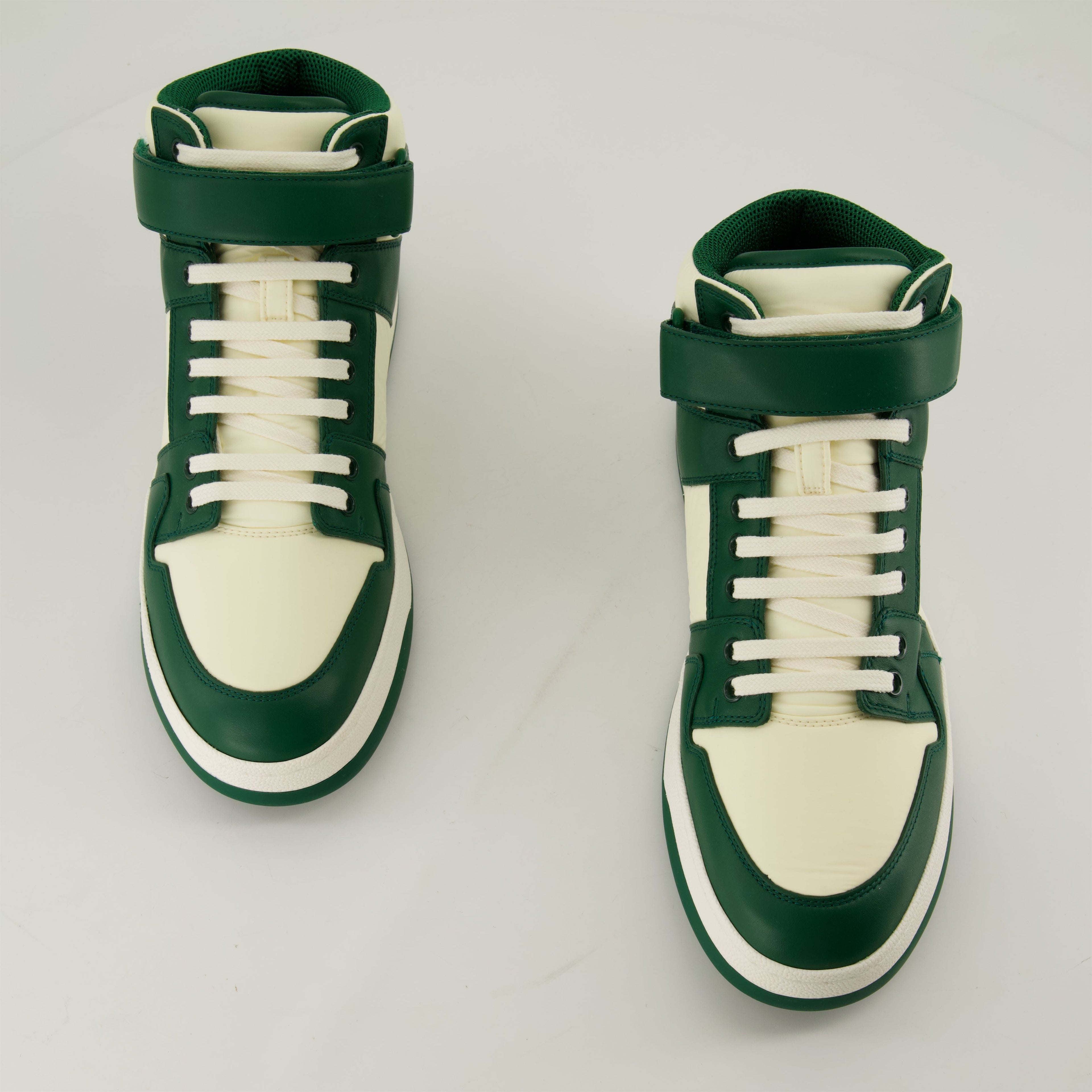 Image of Lax Nylon High-Top Sneakers by Saint Laurent for Men - Season Autumn-Winter 2024 - Top View Pair