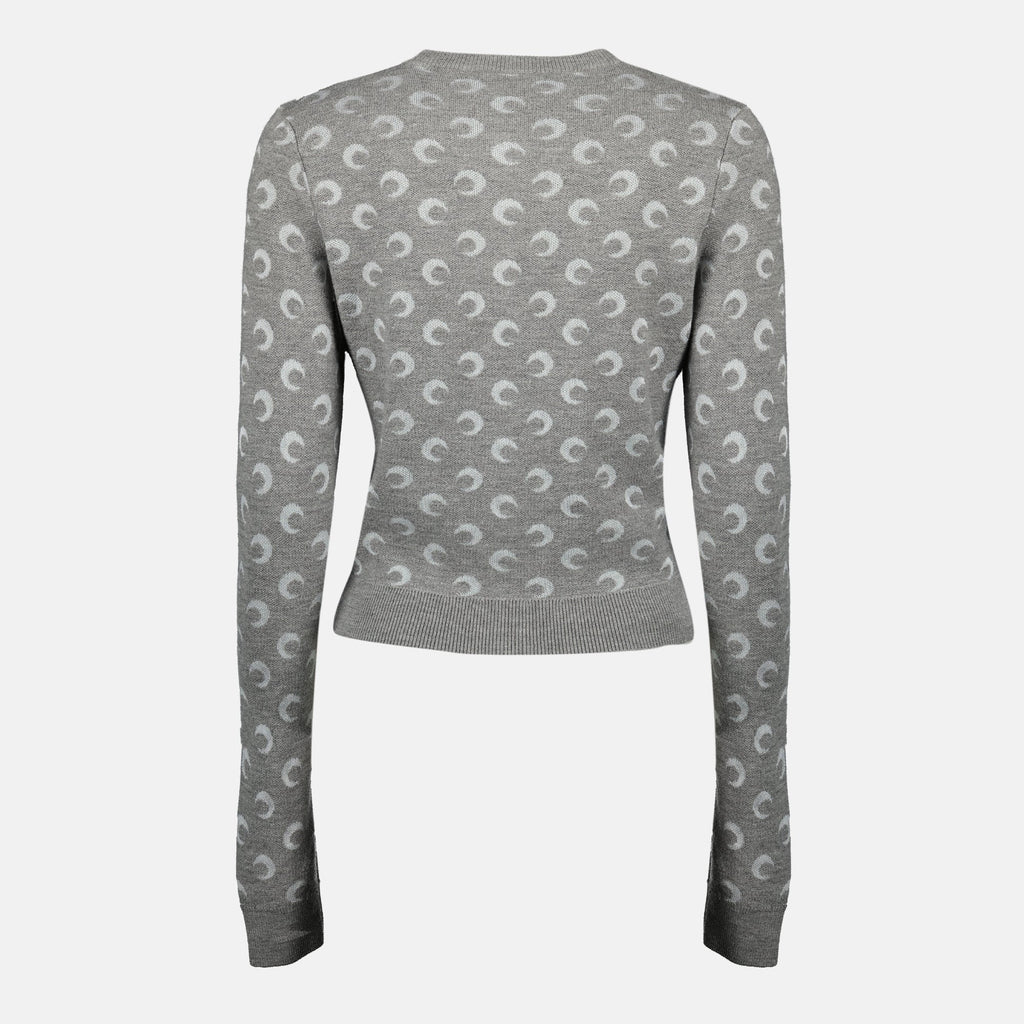 Moon cardigan, Marine Serre cardigan, autumn winter fashion, wool cardigan, timeless knitwear