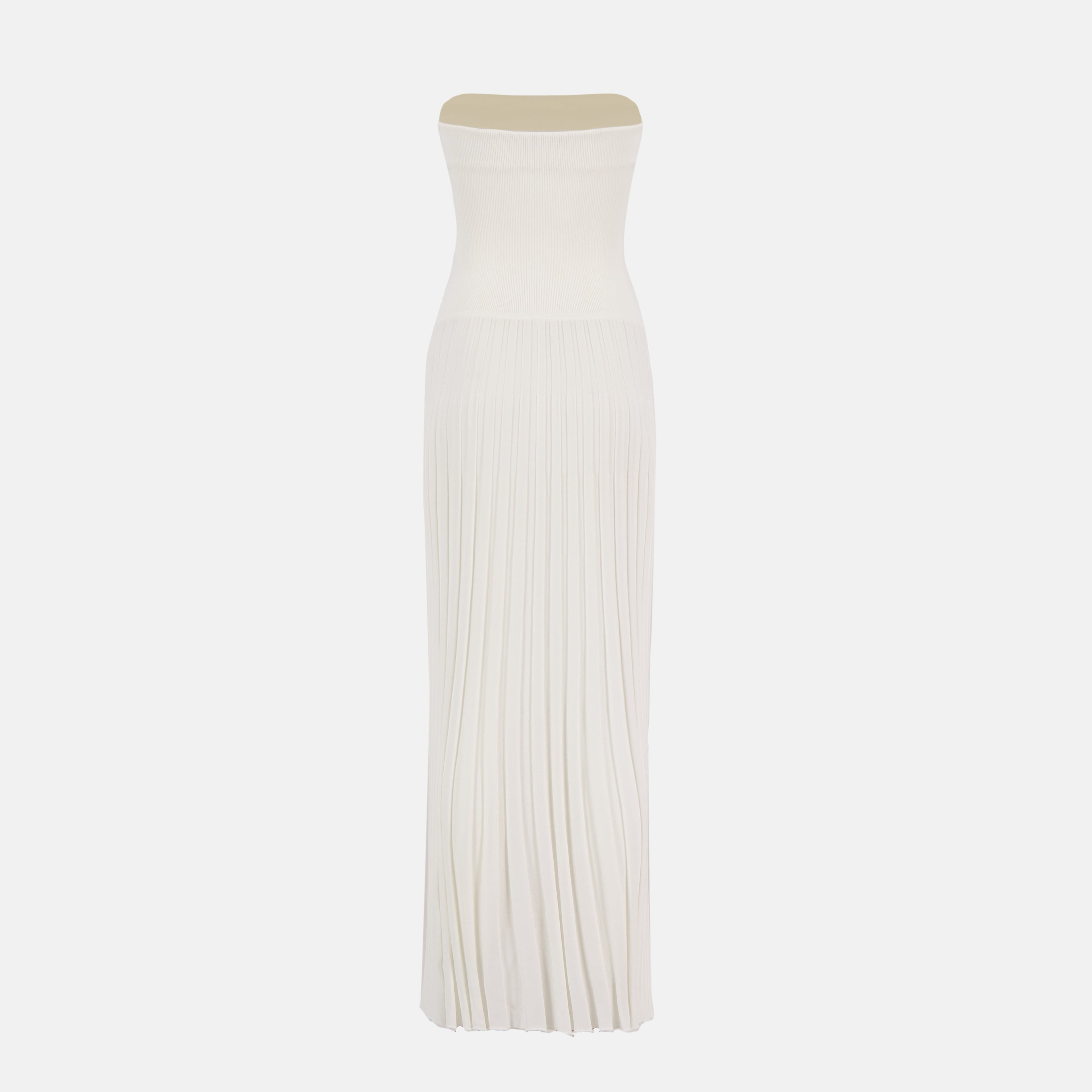 bustier dress, Christopher Esber, white dress, elegant dress, evening wear