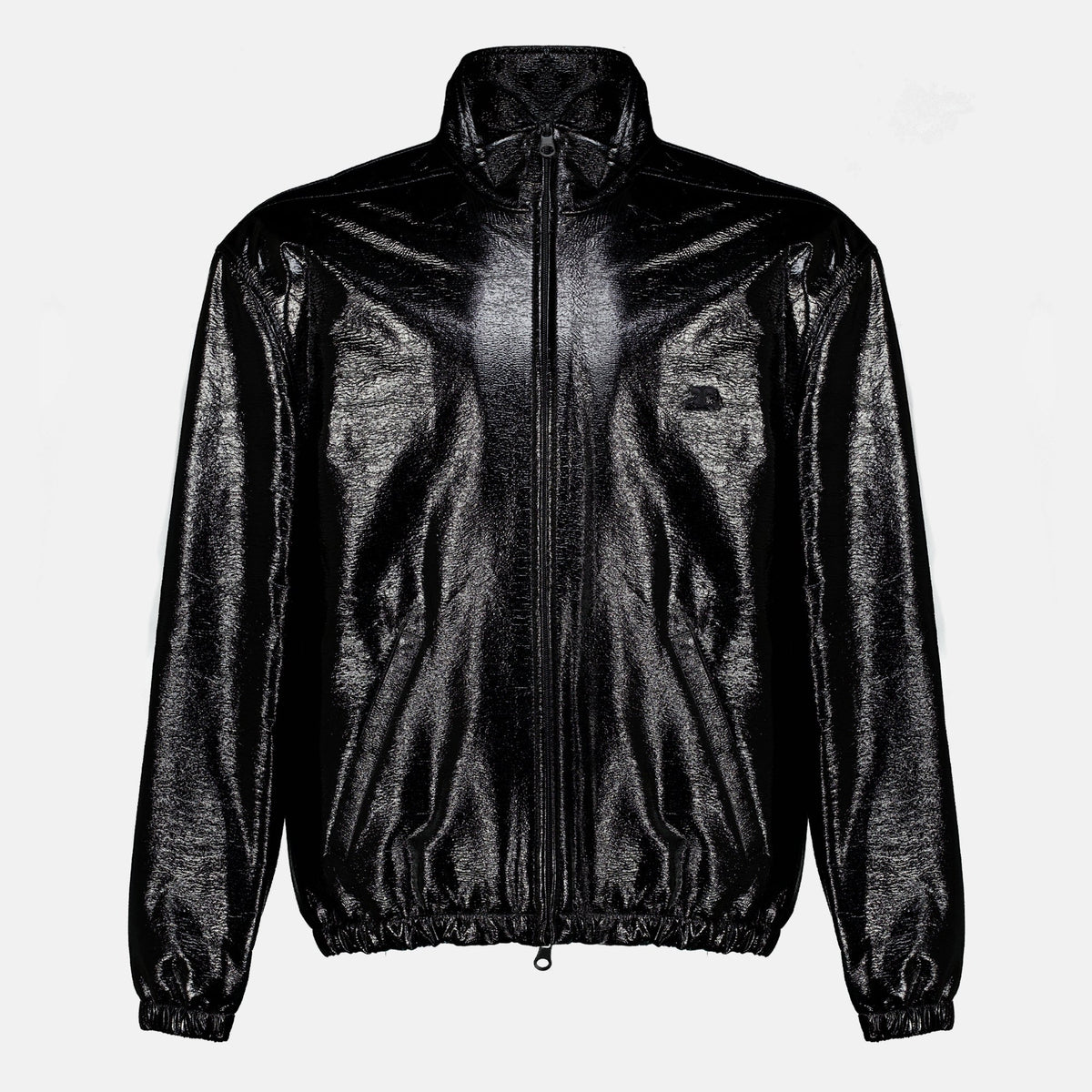Chaqueta de chándal de vinilo negro