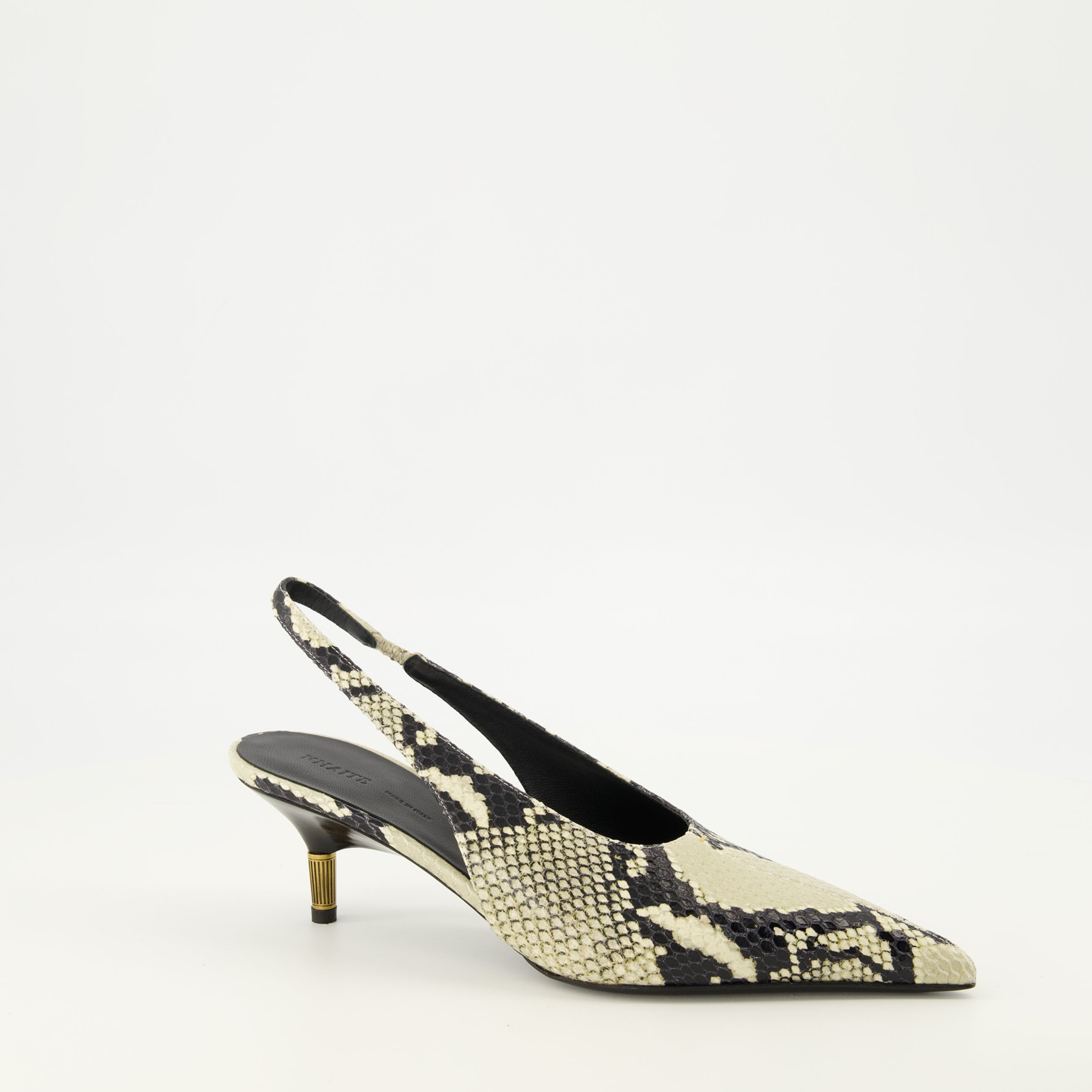 Zapatos de Tacón Bajo Bella Efecto Pitón