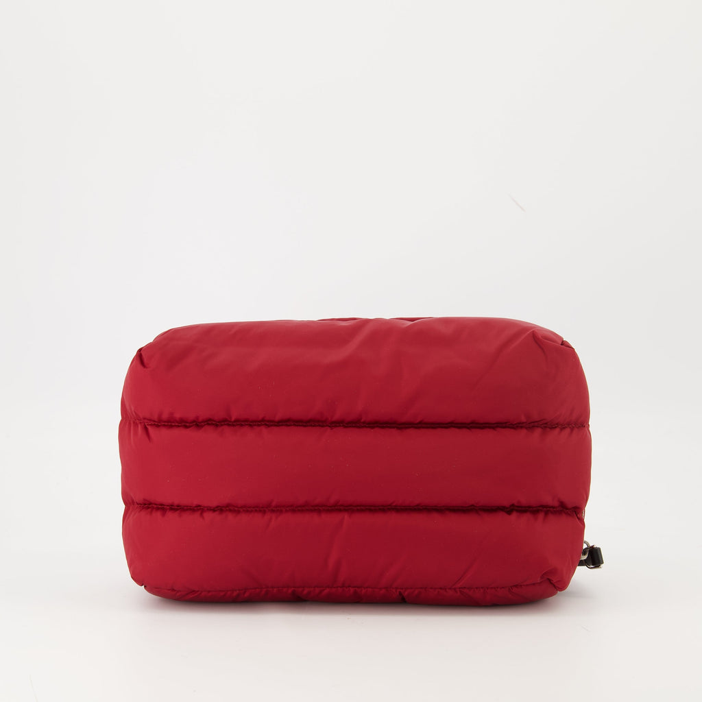 Moncler toiletry bag, red toiletry bag, water-repellent nylon, luxury accessories, Caradoc bag