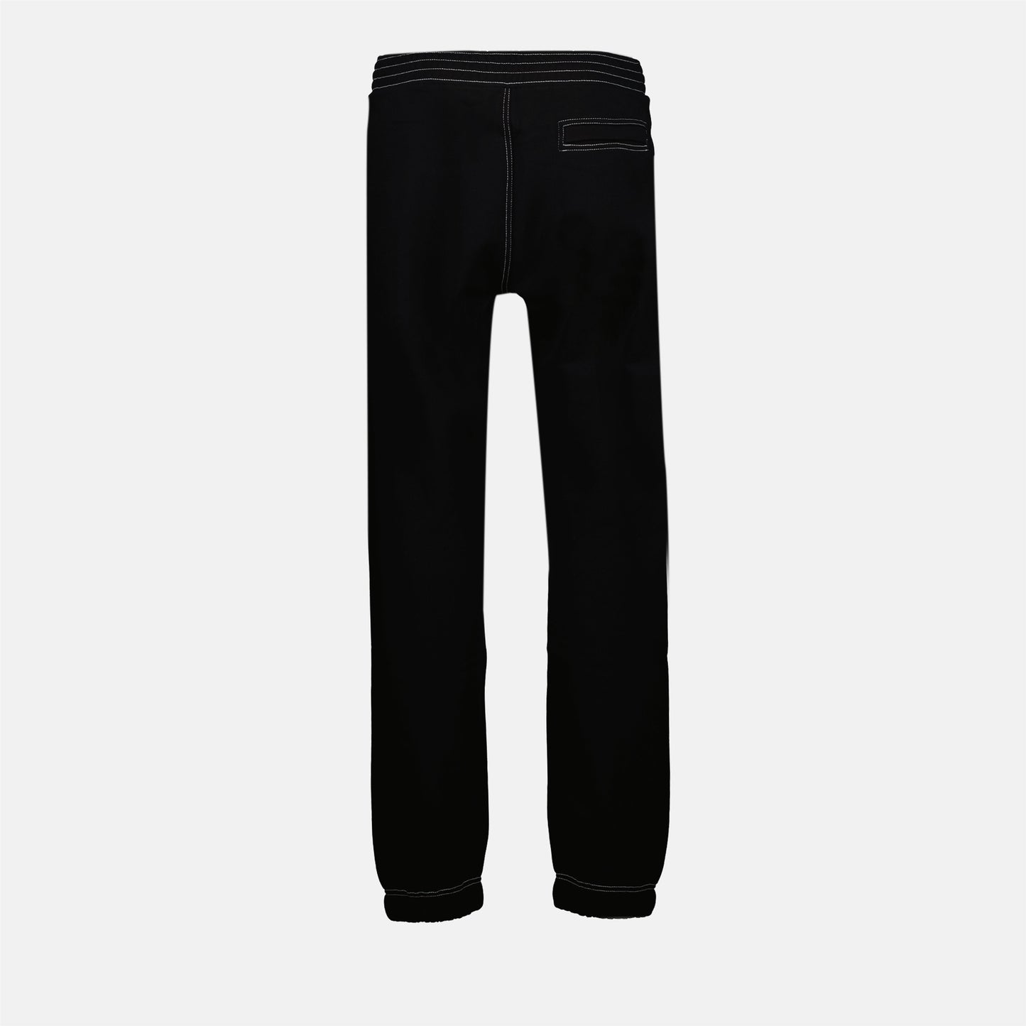 black cotton jogging pants, embroidered logo pants, straight fit joggers, men's casual pants, designer cotton joggers