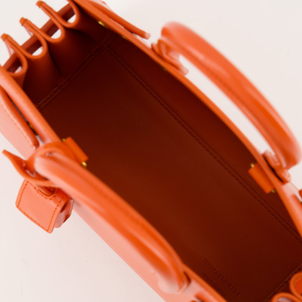 Nano Orange Handbag, Saint Laurent, designer handbag, premium leather, fashion accessory