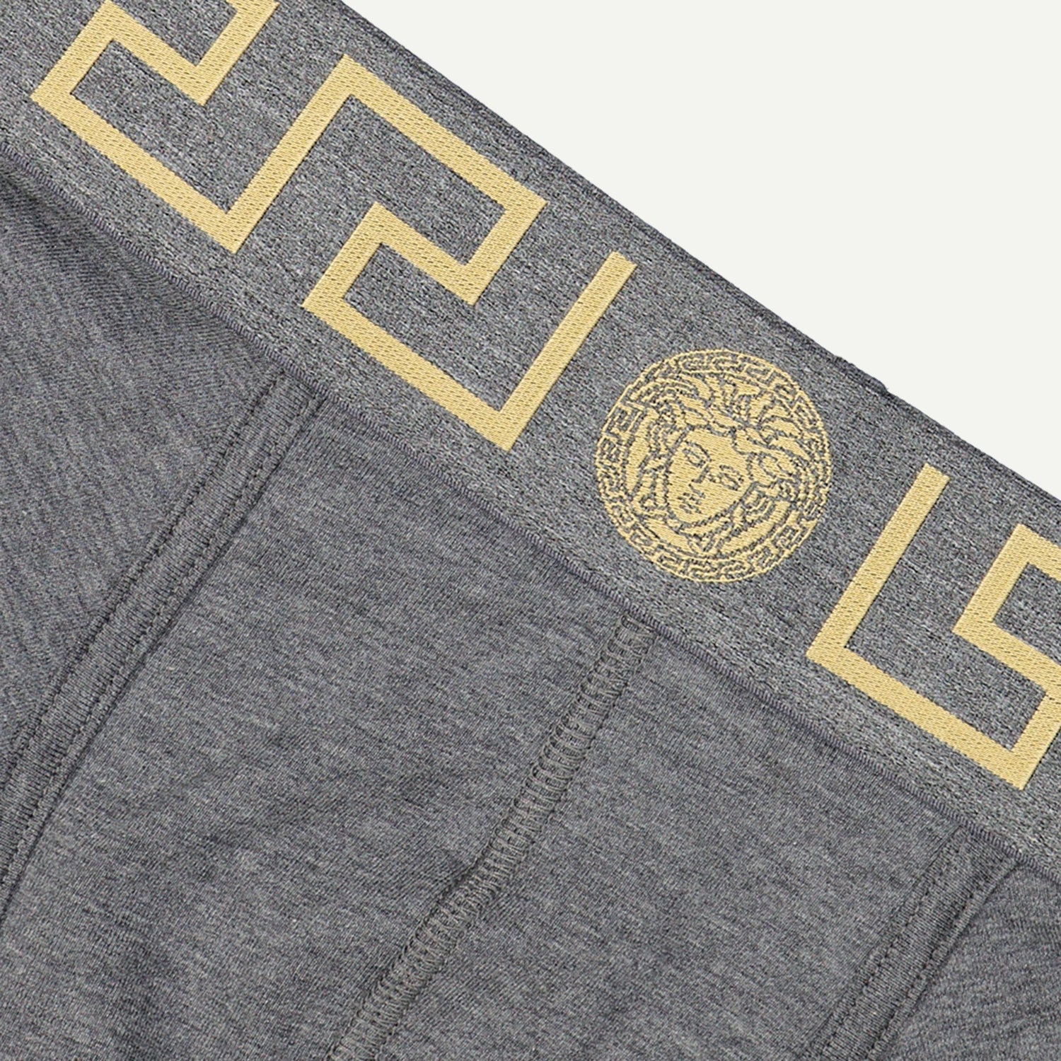 Medusa Greca, Versace boxers, grey boxer shorts, luxury underwear, men's fashion