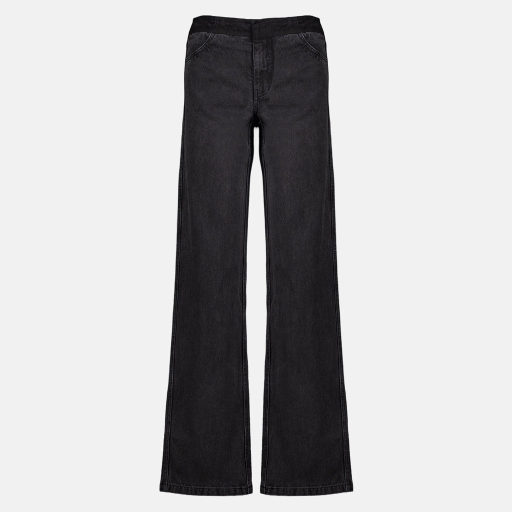Black Destructured Denim Jean