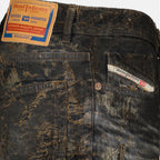 Imagen de jeans de mezclilla gris desgastado de Diesel para mujeres - Temporada Otoño-Invierno 2024 - Vista de detalle 5