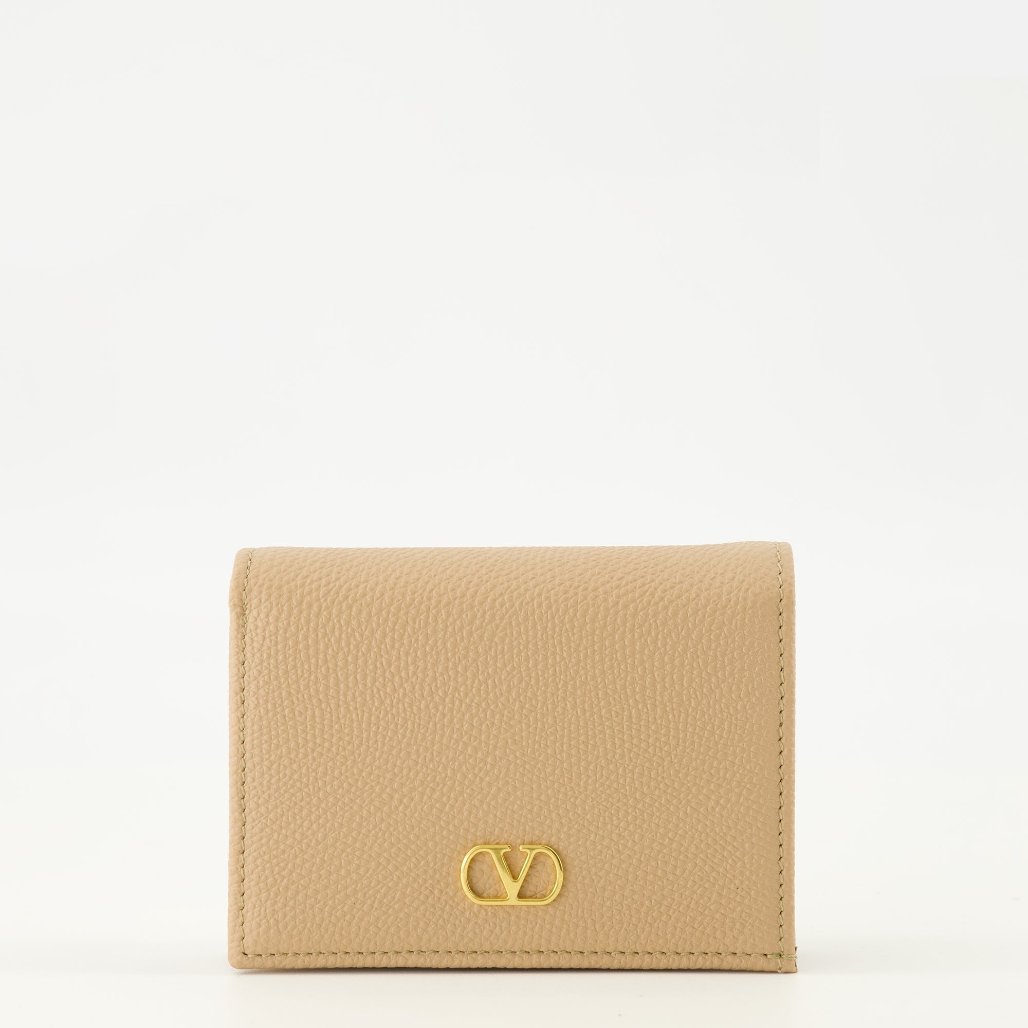 Portafoglio in Pelle Beige Vlogo