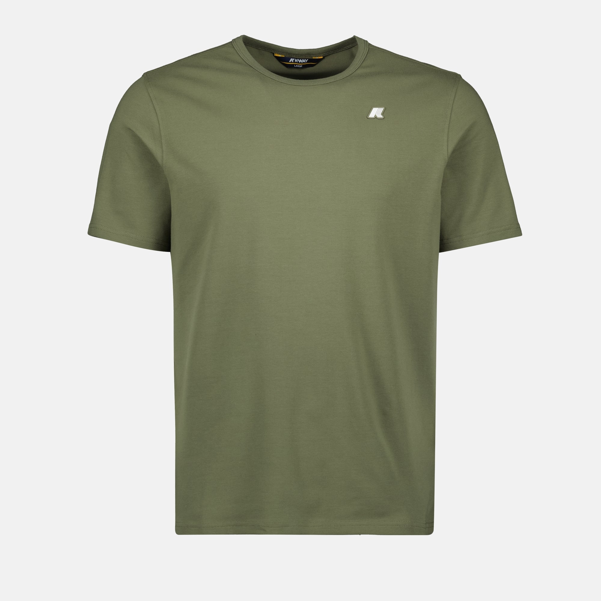 K-Way T-shirt, Adam Light, Cotton Jersey, Casual Wear, Kaki Color