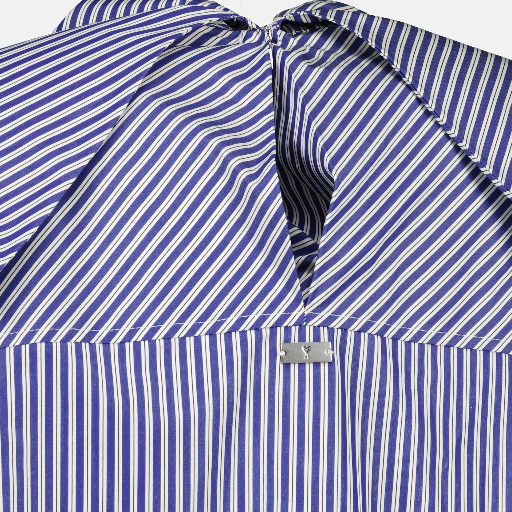 Image of Striped Navy Blouse by Ami PARIS for Unisex - Season Autumn-Winter 2025 - Detail View 2