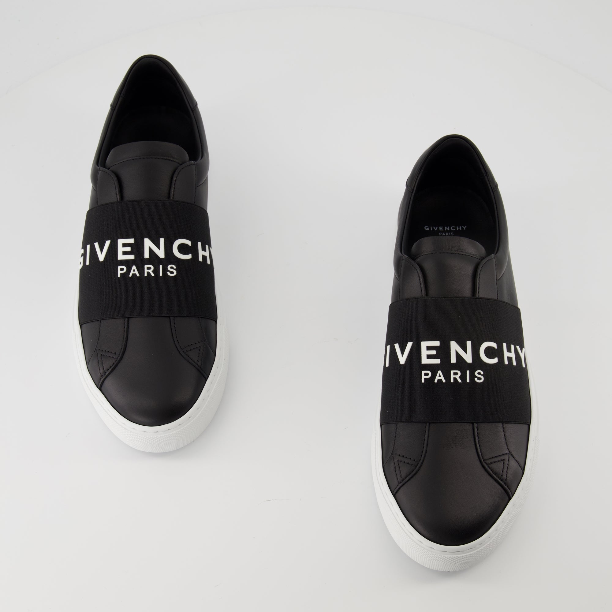 Givenchy sneakers, black leather sneakers, urban slip-on shoes, comfortable footwear, designer sneakers