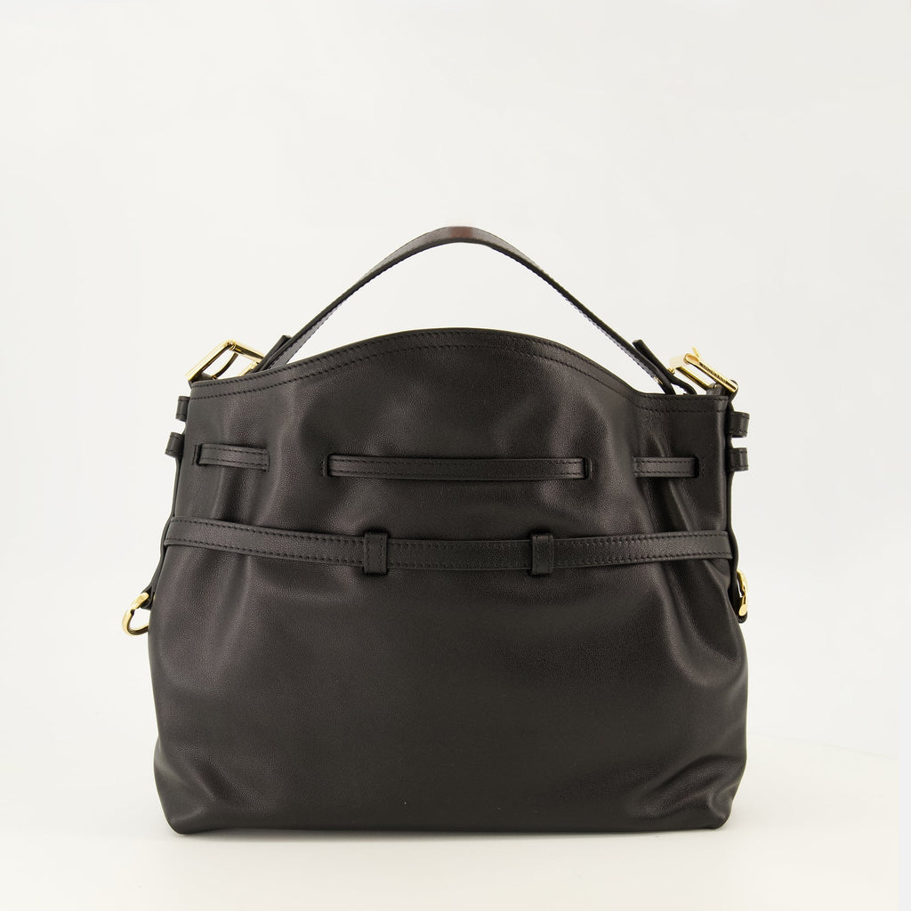 Voyou Bucket Leather Bag in Black