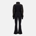 Moncler Grenoble ski suit, black ski suit, waterproof ski wear, women's ski outfit, luxury winter apparel