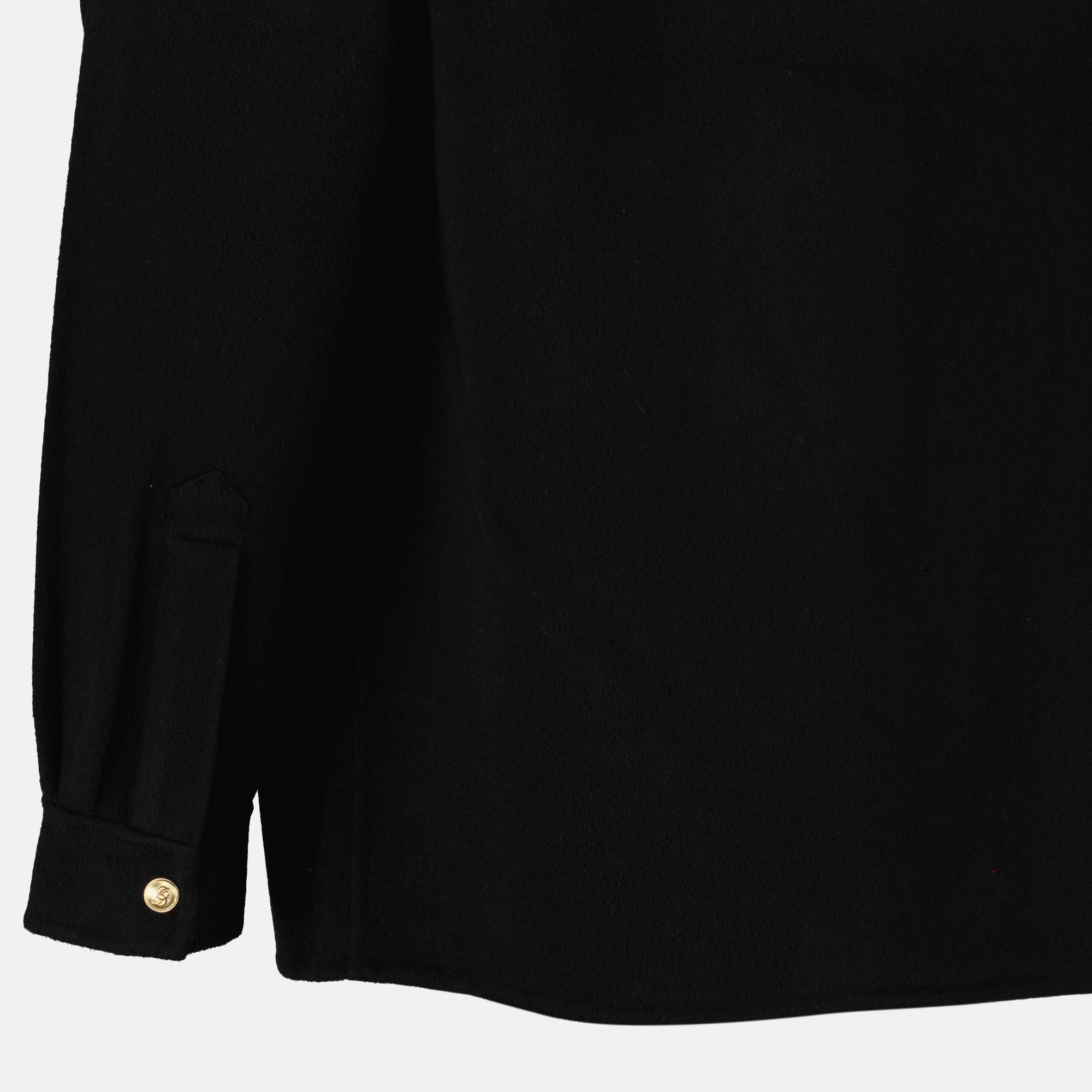 wool shirt jacket, Drôle De Monsieur, black jacket, Autumn-Winter collection, men's outerwear