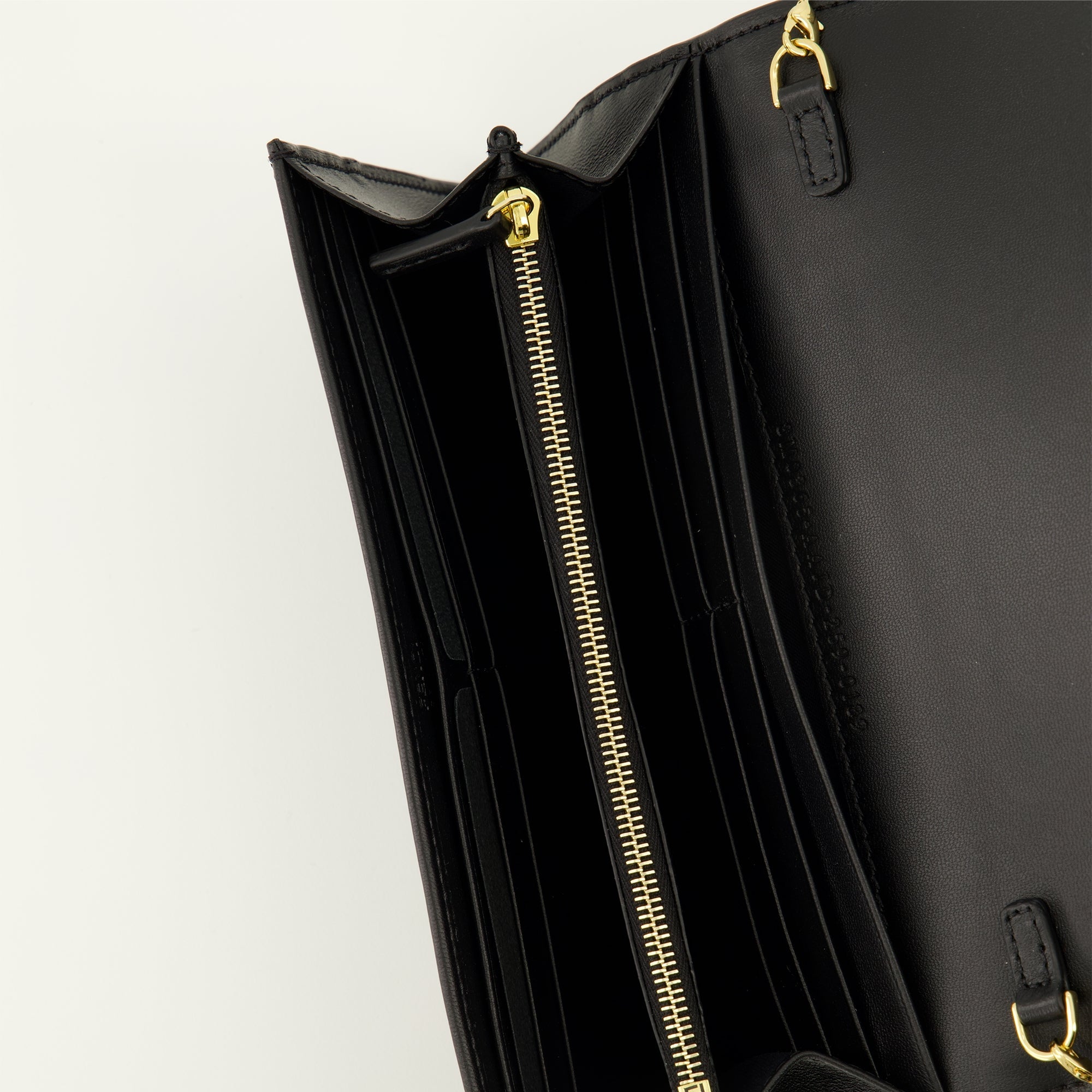 Fendi wallet, chain wallet, embossed leather wallet, designer accessories, elegant wallet