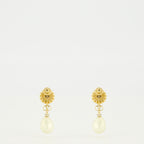 Vlogo Pearl and Crystal Earrings