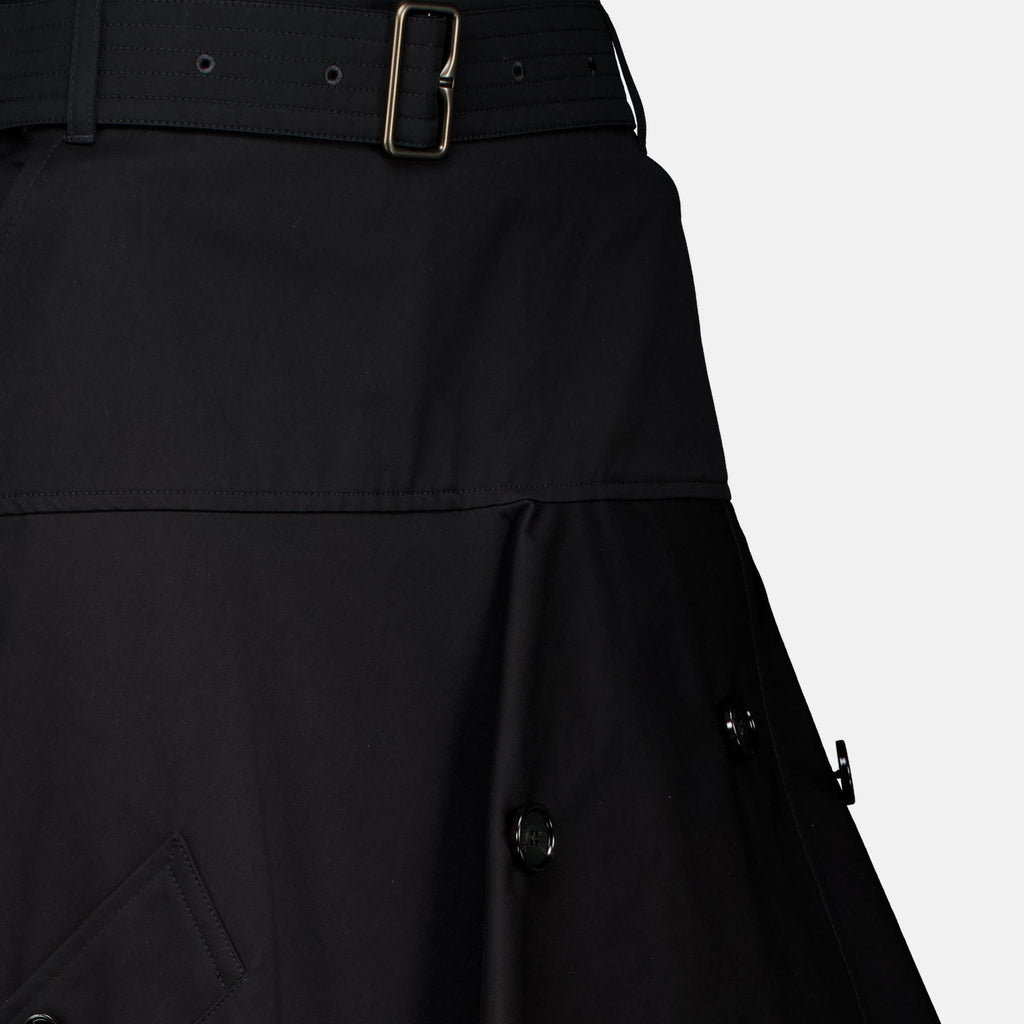 Asymmetrical Trench Skirt