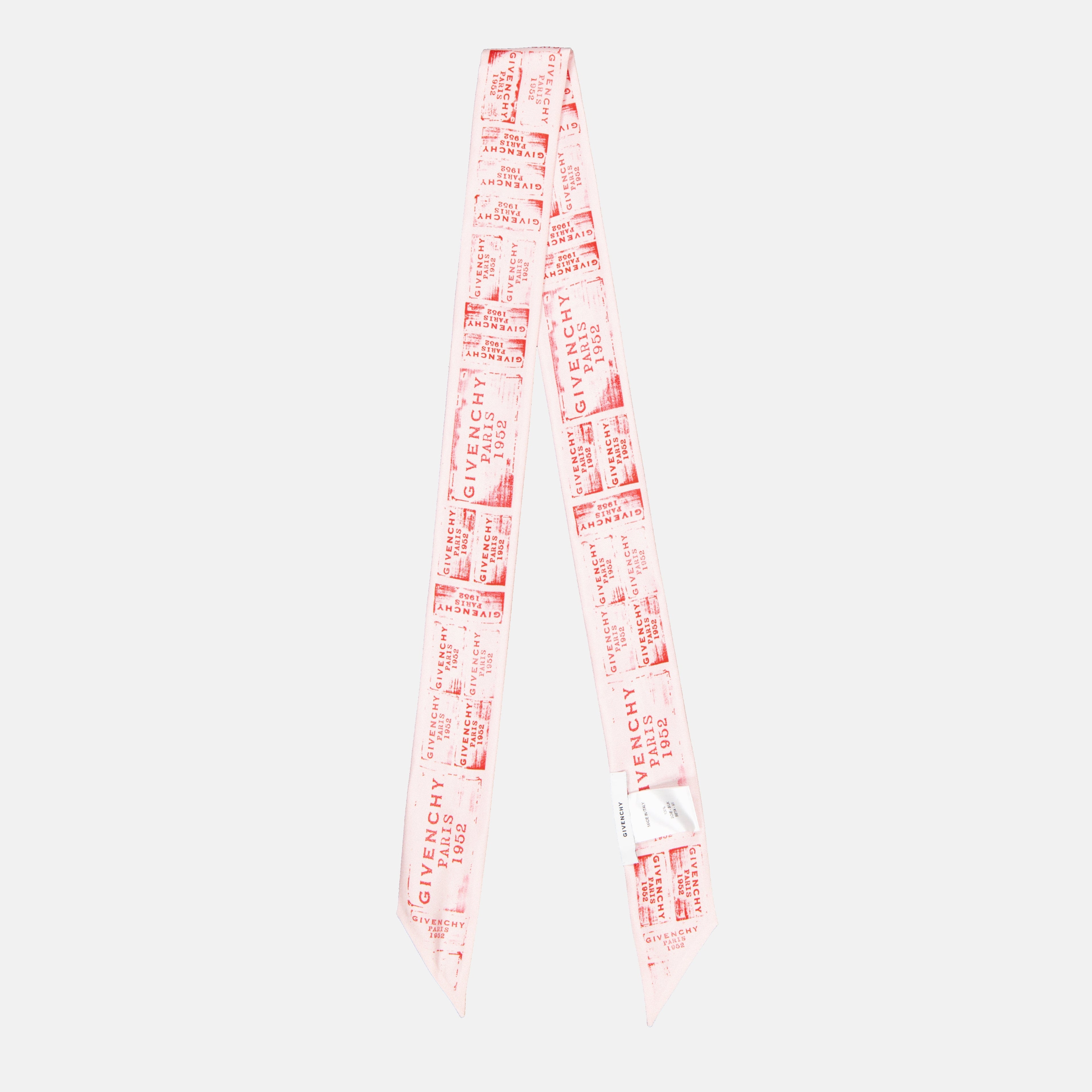 Givenchy headband, silk accessory, patchwork design, autumn winter collection, luxury headwear