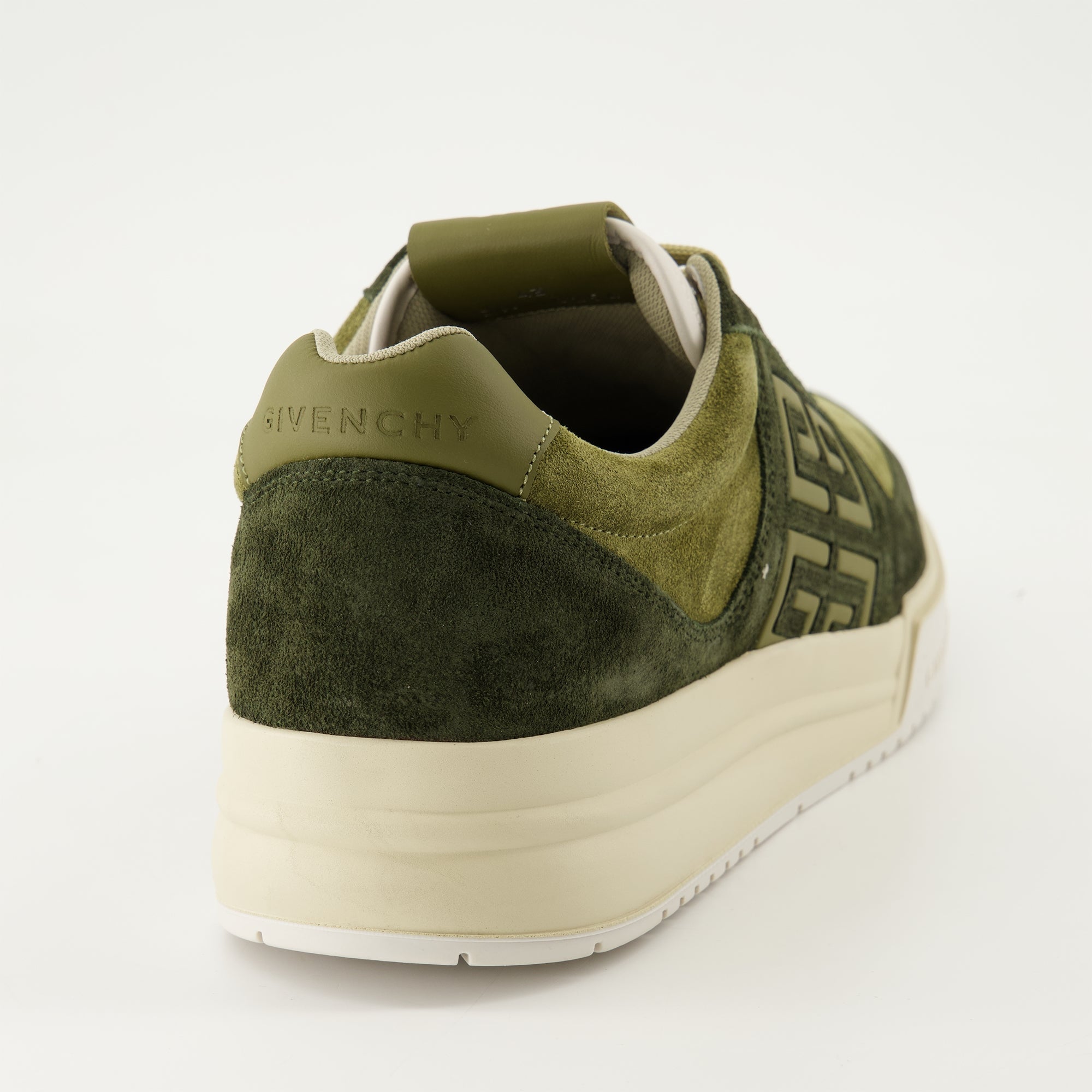 green sneakers, leather sneakers, suede accents, luxury shoes, rubber outsole