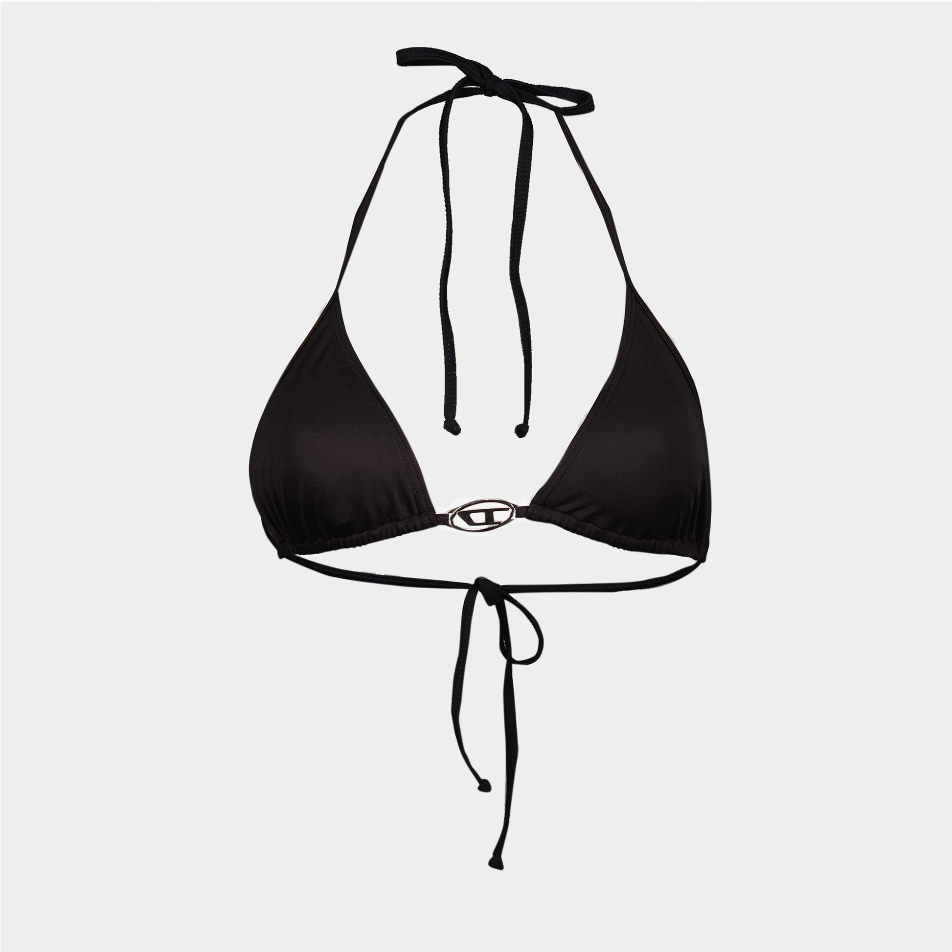 Triangle Bikini Top, Diesel Sees-T, Adjustable Bikini, Black Swimwear, Summer Collection 2025