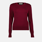 Ami Paris, Bordeaux sweater, wool sweater, Autumn-Winter 2025, long sleeve top