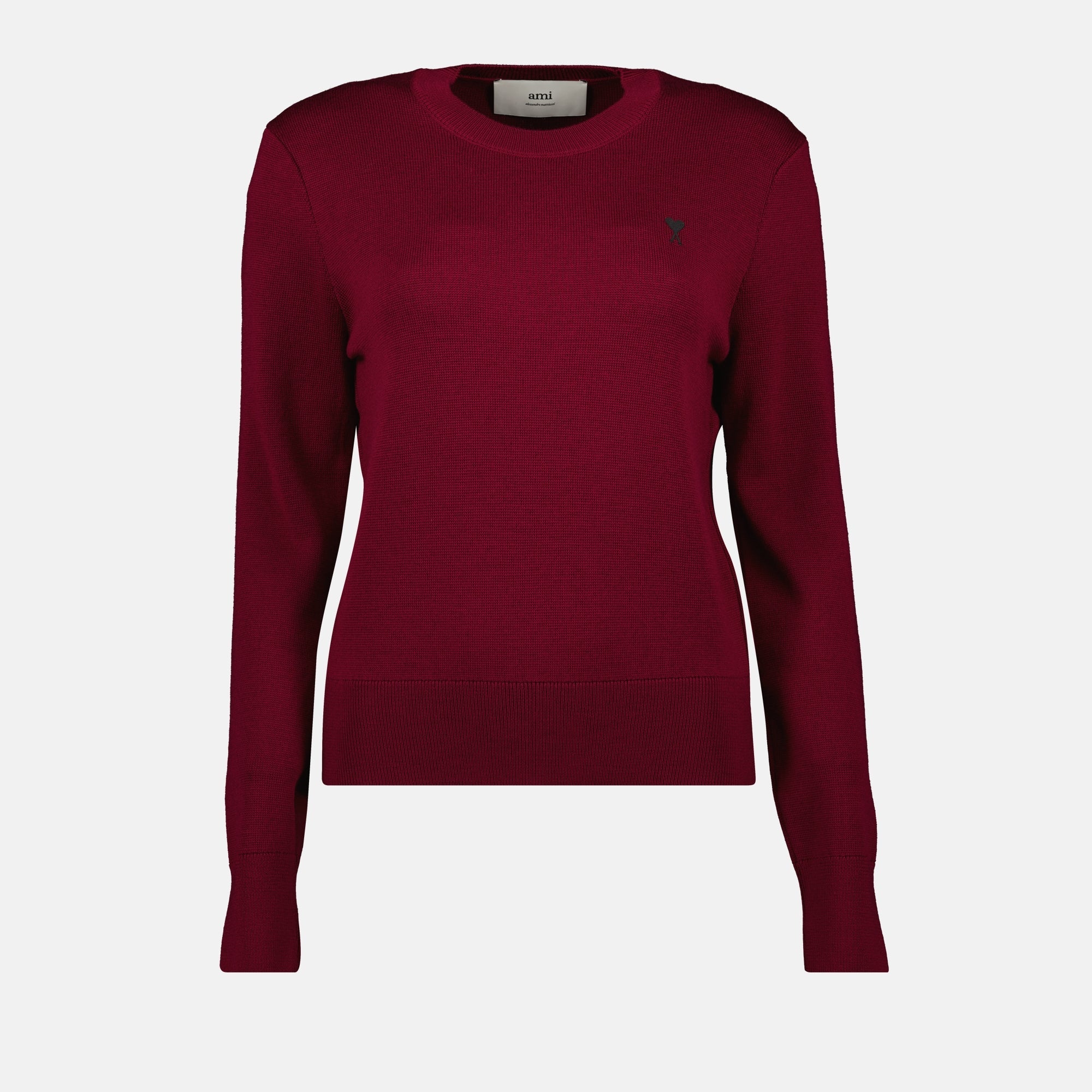 Ami Paris, Bordeaux sweater, wool sweater, Autumn-Winter 2025, long sleeve top
