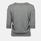 cashmere polo, Khaite clothing, cropped top, women's fashion, designer cashmere