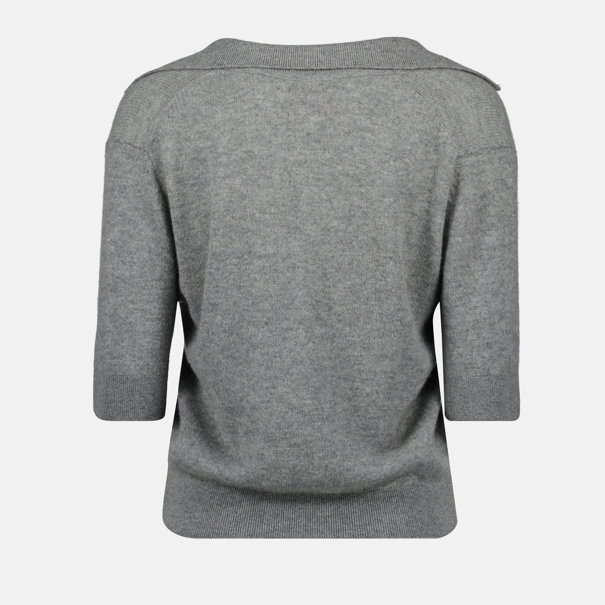 cashmere polo, Khaite clothing, cropped top, women's fashion, designer cashmere