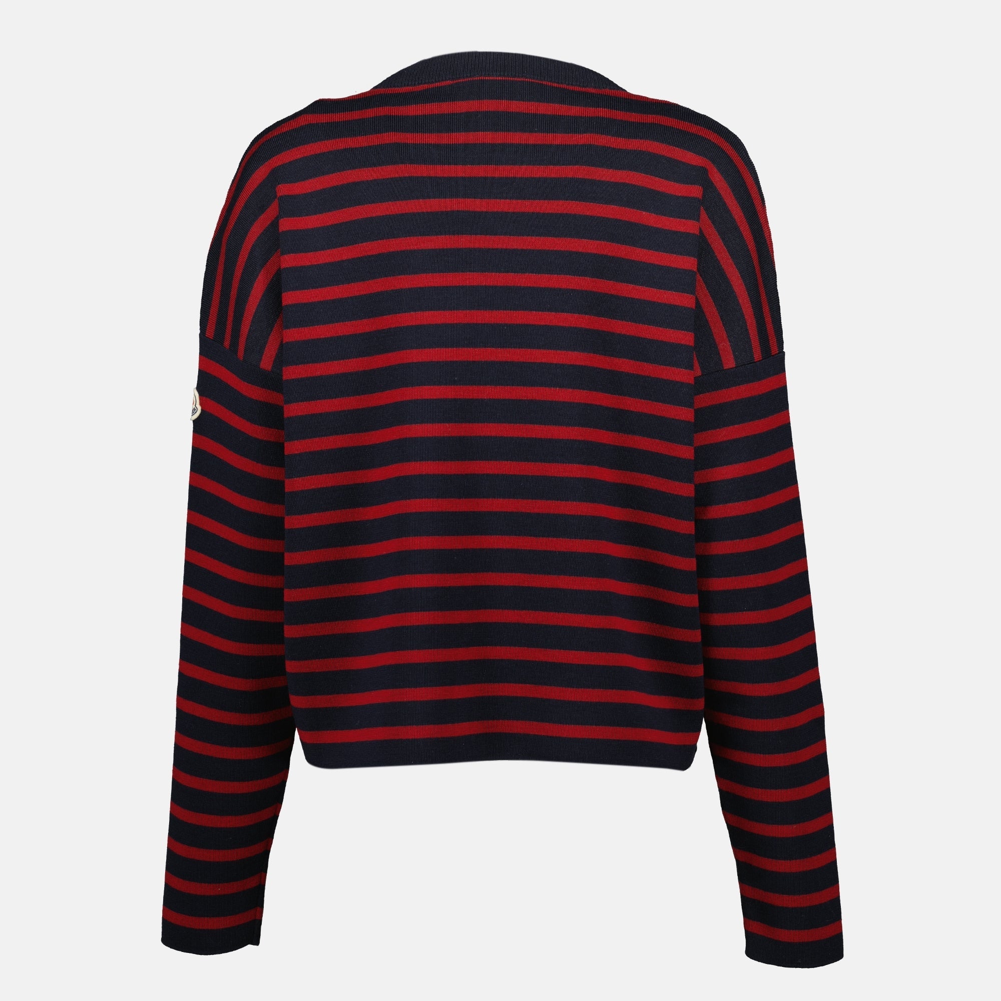Image of Striped Wool Sweater by Moncler for Women - Season Autumn-Winter 2025 - Back View