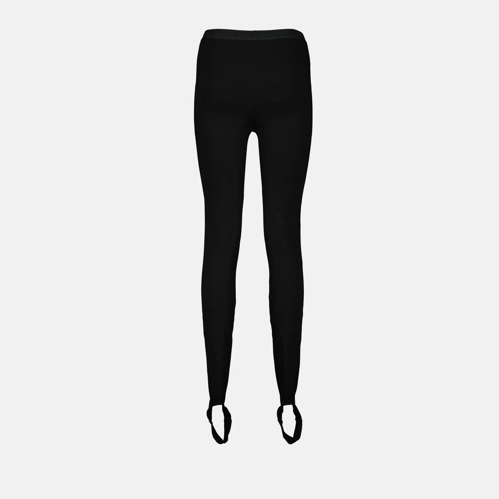 black legging, stirrup legging, 90s style legging, Versace legging, luxury fashion legging
