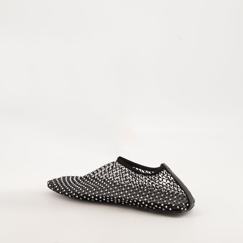 Christopher Esber flats, Minette Flat, elegant footwear, hand-applied crystals, luxury flats