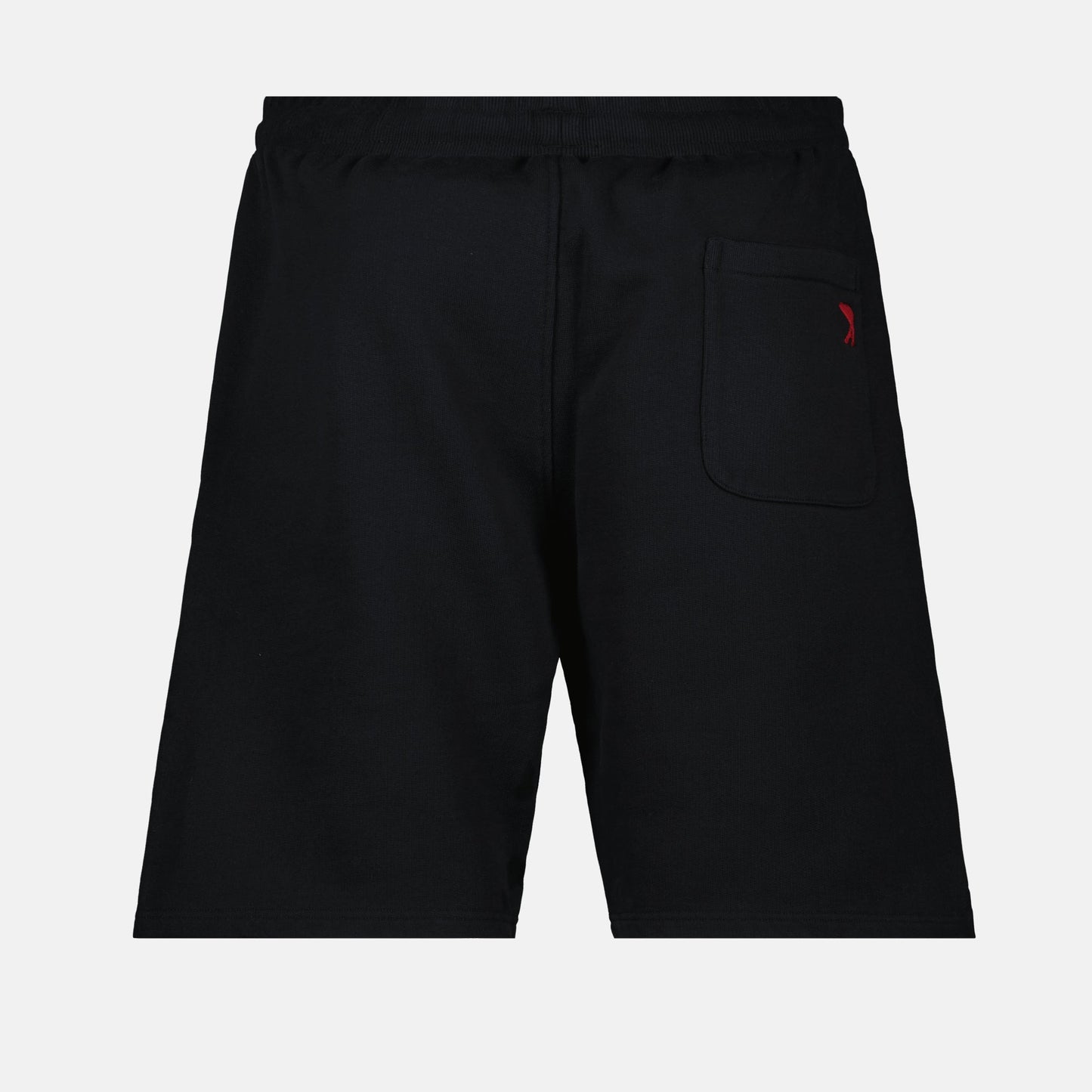 black cotton shorts, Ami Paris shorts, unisex shorts, Spring-Summer 2024 collection, logo shorts