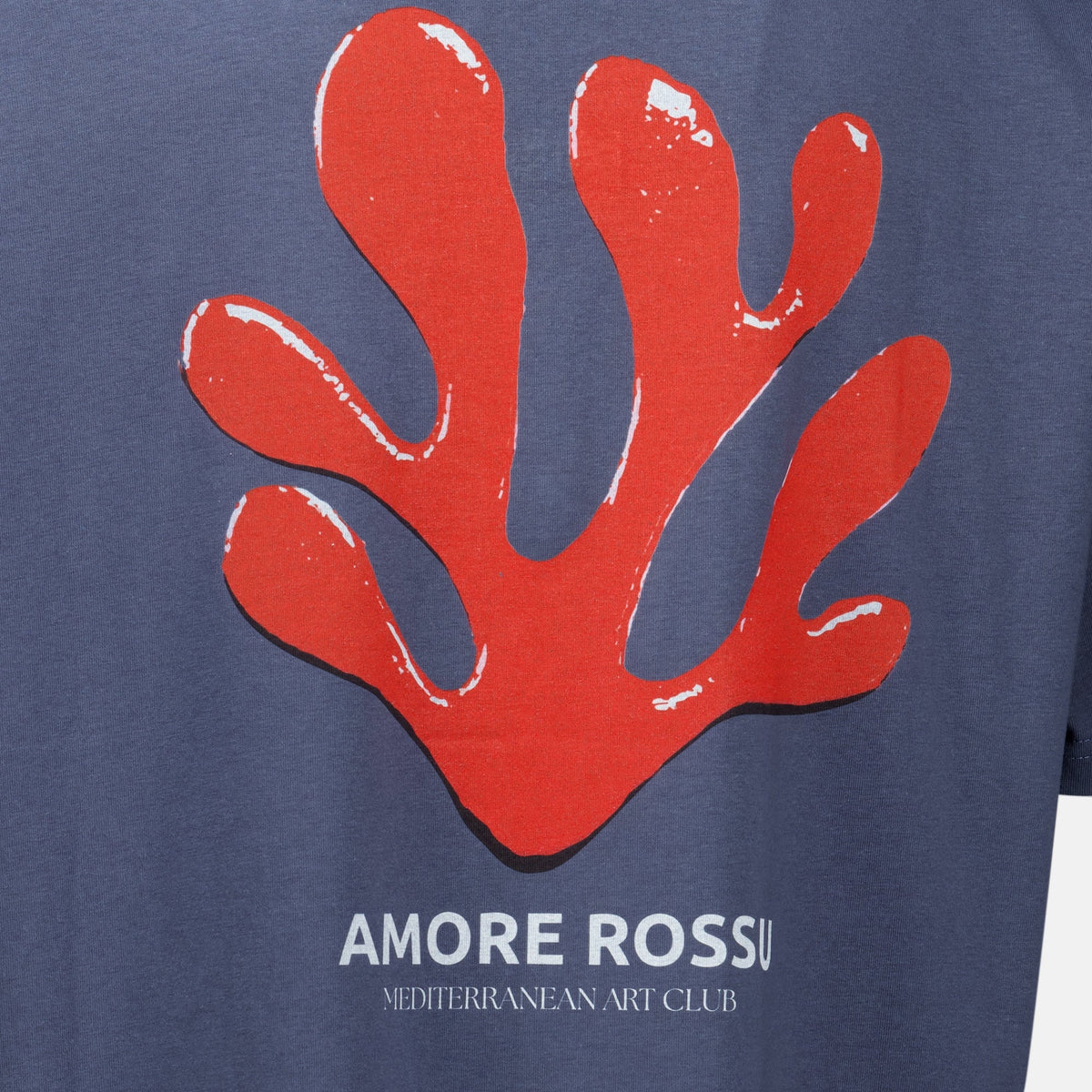 Camiseta negra de algodón Amore Rossu
