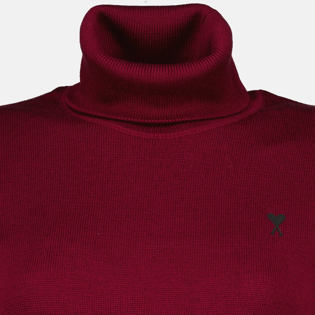 Image du Pull Ami de coeur par Ami PARIS pour Femmes - Saison Automne-Hiver 2025 - Vue de détail du produit 3