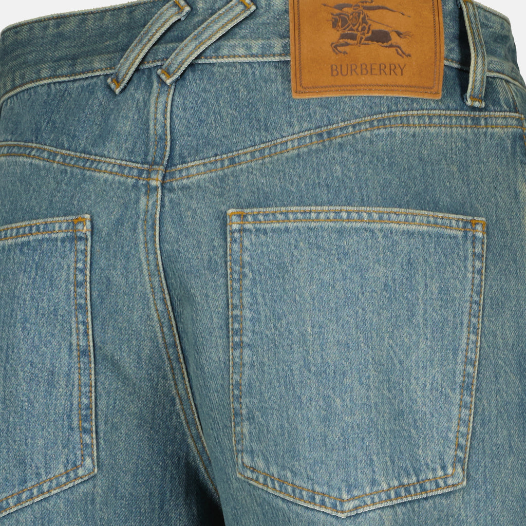 Jean de Xadrez Virado em Denim