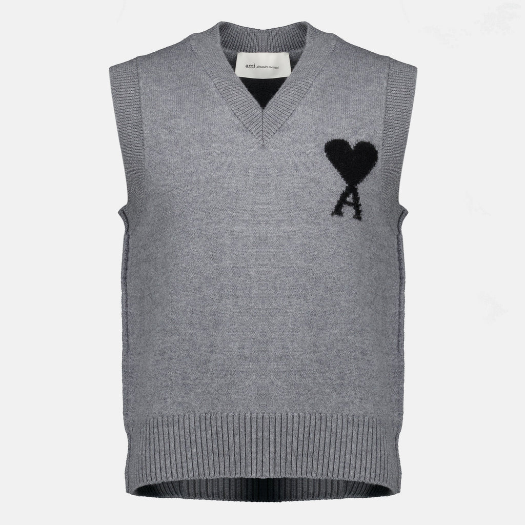 Grauer ärmelloser Pullover Ami de Cœur