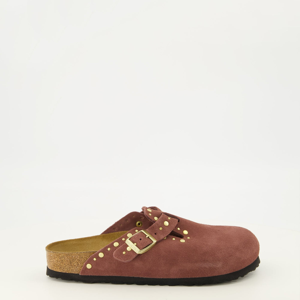 Boston Pink Suede Leather Mules