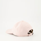 Imagen de gorra de gabardina de algodón rosa de Moncler Grenoble para mujeres - Temporada Otoño-Invierno 2024 - Vista de detalle 1