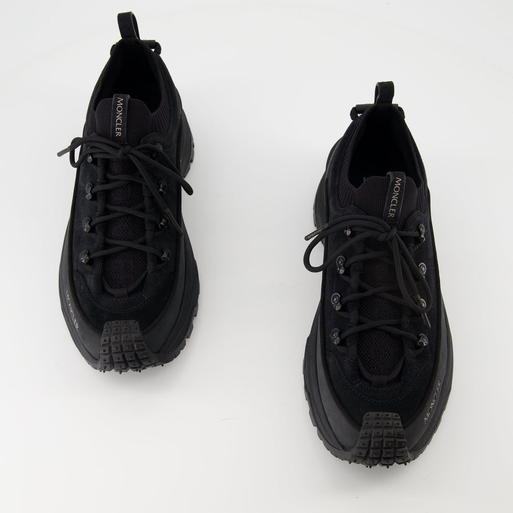 Moncler Trailgrip Lite 4, black nubuck shoes, comfortable footwear, carbon sole shoes, durable suede shoes