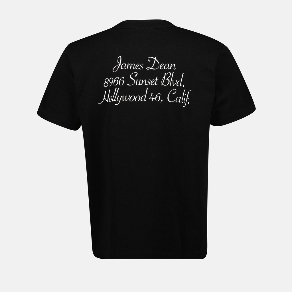 James Dean T-shirt, Sacai fashion, printed cotton shirt, casualwear, Spring-Summer 2025