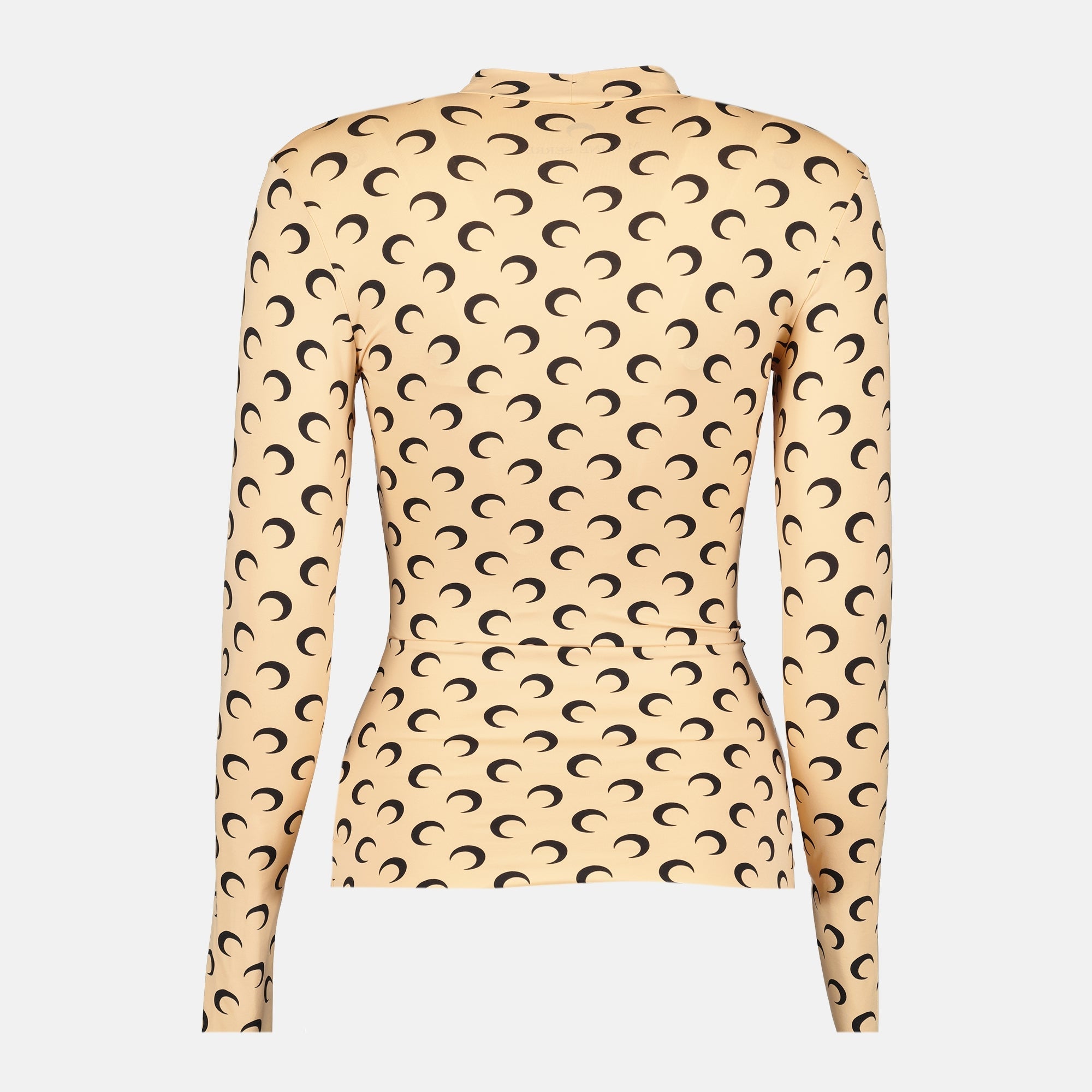 Jersey Moon Top, Marine Serre, Moon print, high collar top, Autumn-Winter 2025