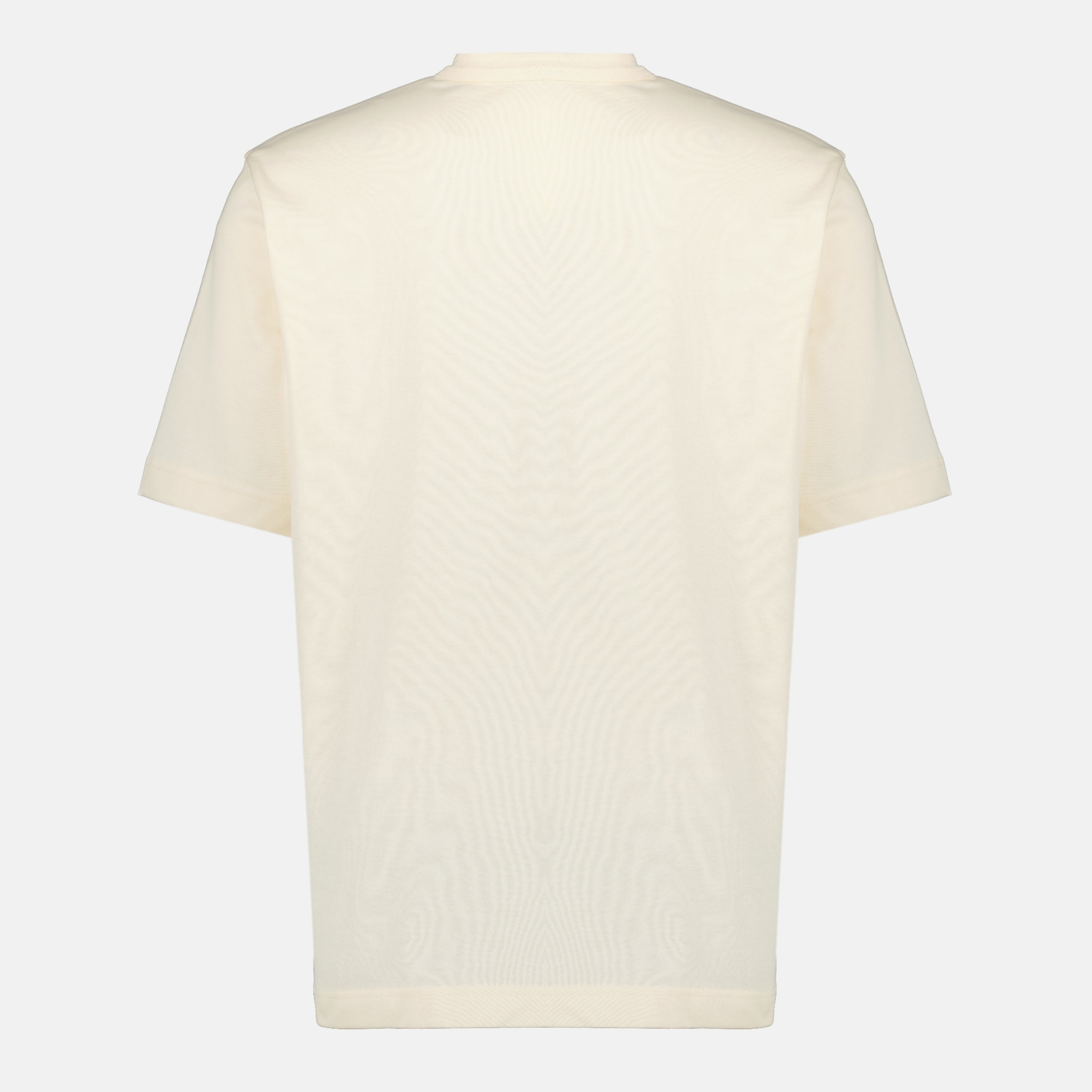 Image of Beige Logo T-Shirt with Pocket by Moncler for Men - Season Spring-Summer 2026 - Back View
