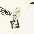 Image of Squared FF Black and Silver Keychain by Fendi for Men - Season Spring-Summer 2026 - Detail View 1