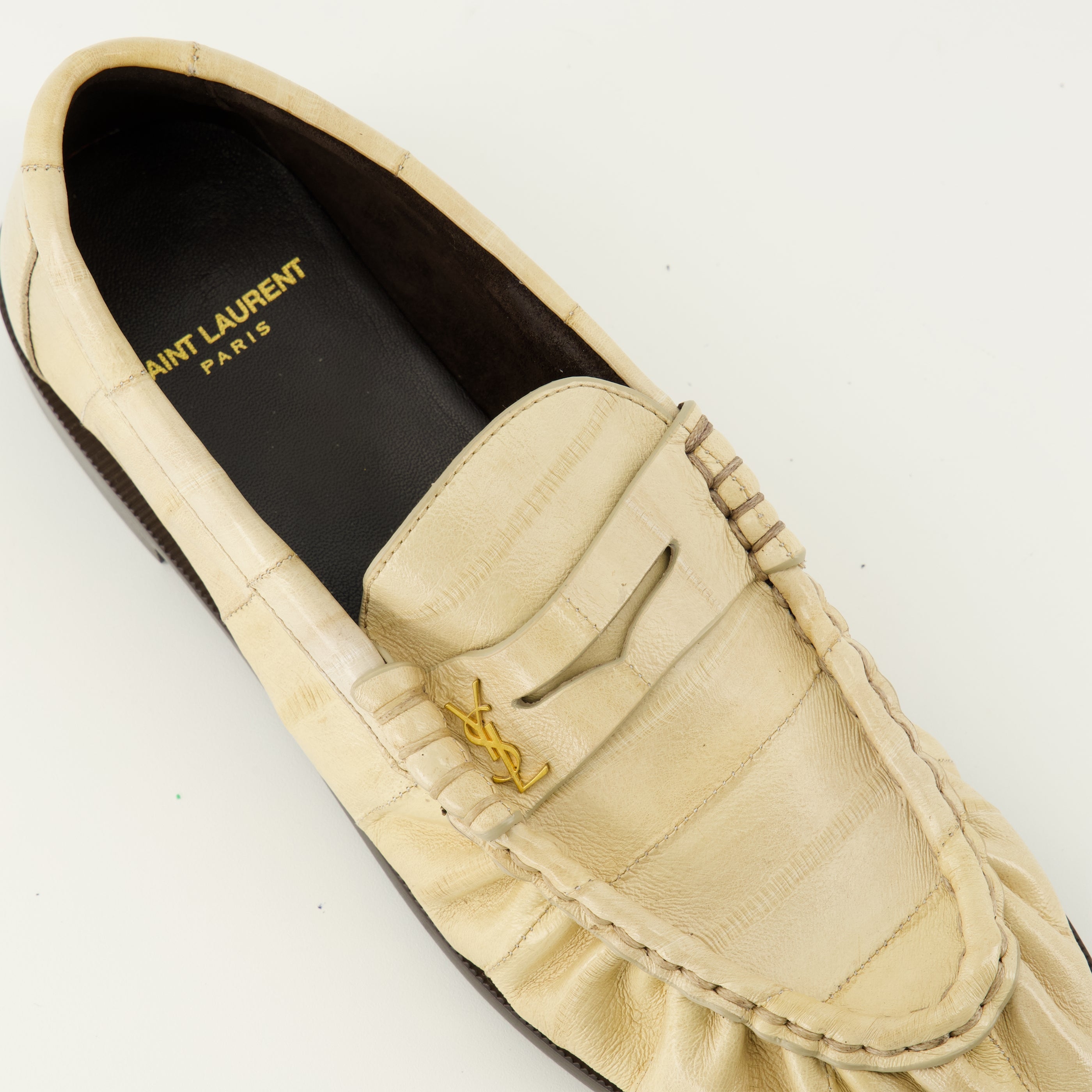 Loafer Saint Laurent - Eel Skinn Beige